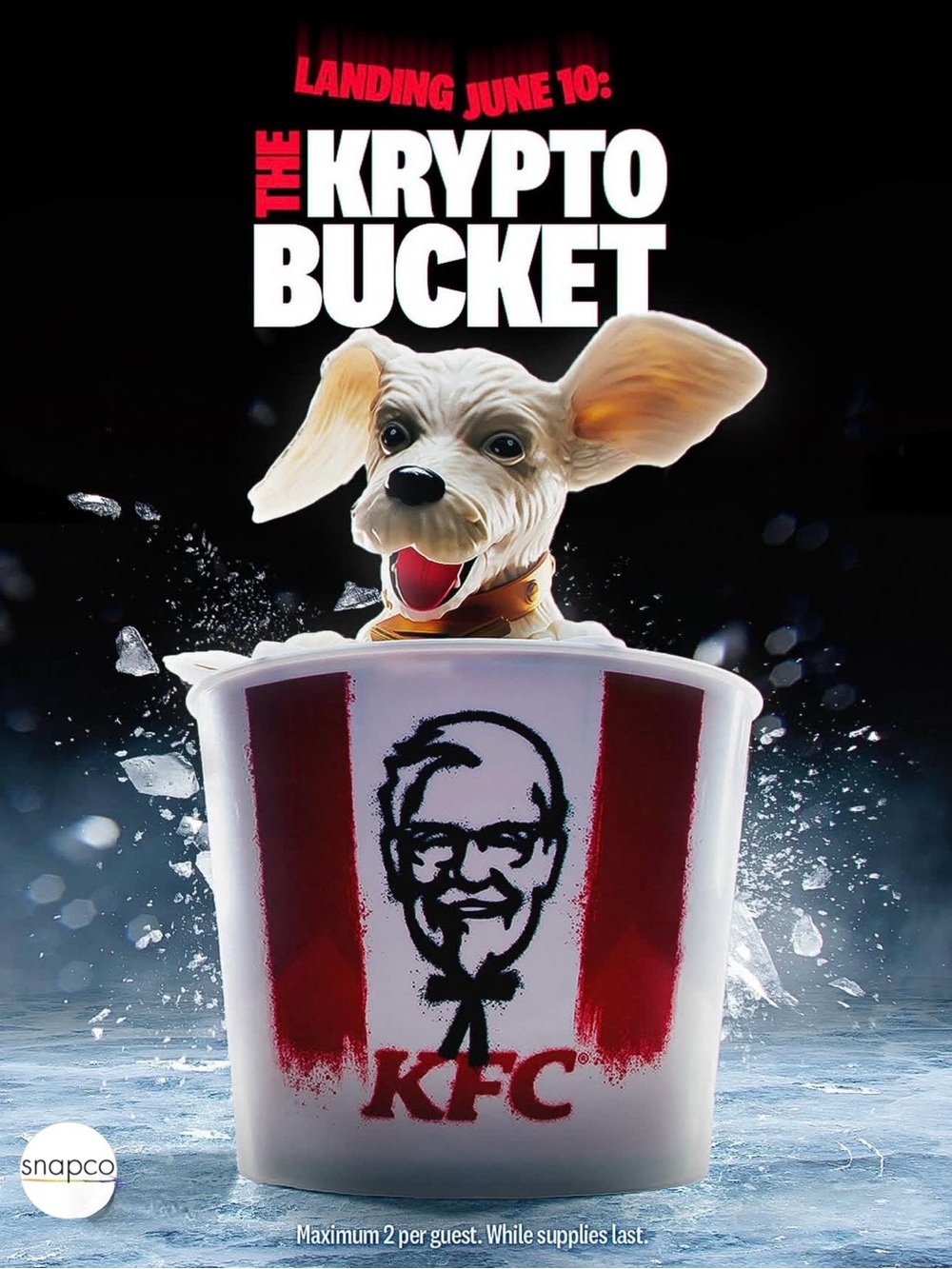 KFC Exclusive Supergirl Krypto Bucket Dog White/Red